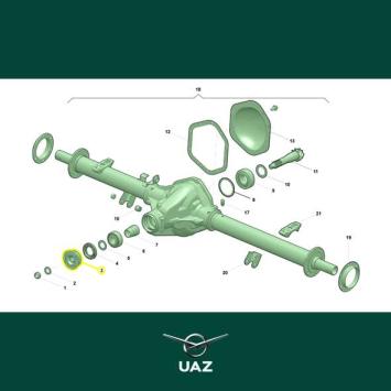 cardanasflens differentieel  - UB1722