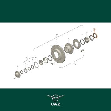 oliekeerring wielnaaf - UB1040