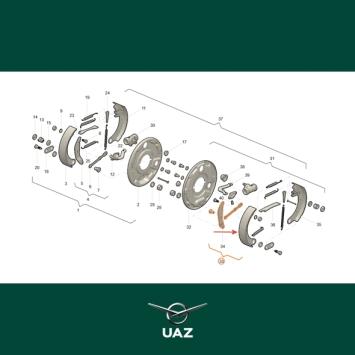remschoen achterrem links - UB0132