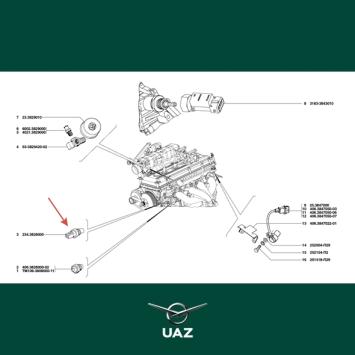temperatuursensor motor - UB0884