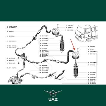 inlaatleiding brandstoftank links - UB0457