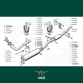 montagebeugel uitlaat - UB1050