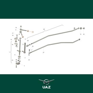 knop schakelpook - UB3033