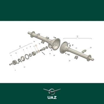 afstandsbus pignonwiel - UB3102