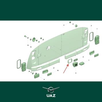 pakking achteruitrijlicht - UB0009
