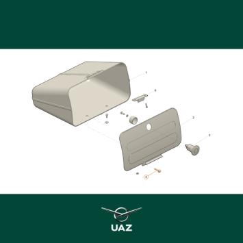 stootrubber handschoenenvak en tankklep - UB3091