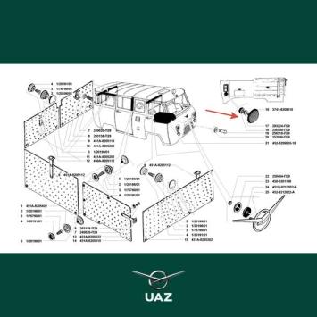 reflector achterbumper - UB1305