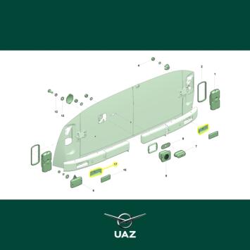 reflectorbehuizing achterbumper - UB2352