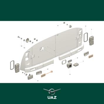 reflector achterbumper - UB0768