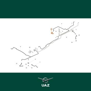remslang voorrem links - UB0972