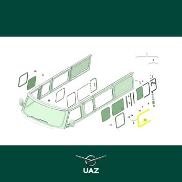 raamrubber cabineruit klapraam - UB2336
