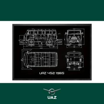 canvas tekening uaz 452 - UB2670