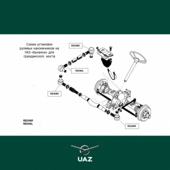 versterkte stuurkogel links - UB0381